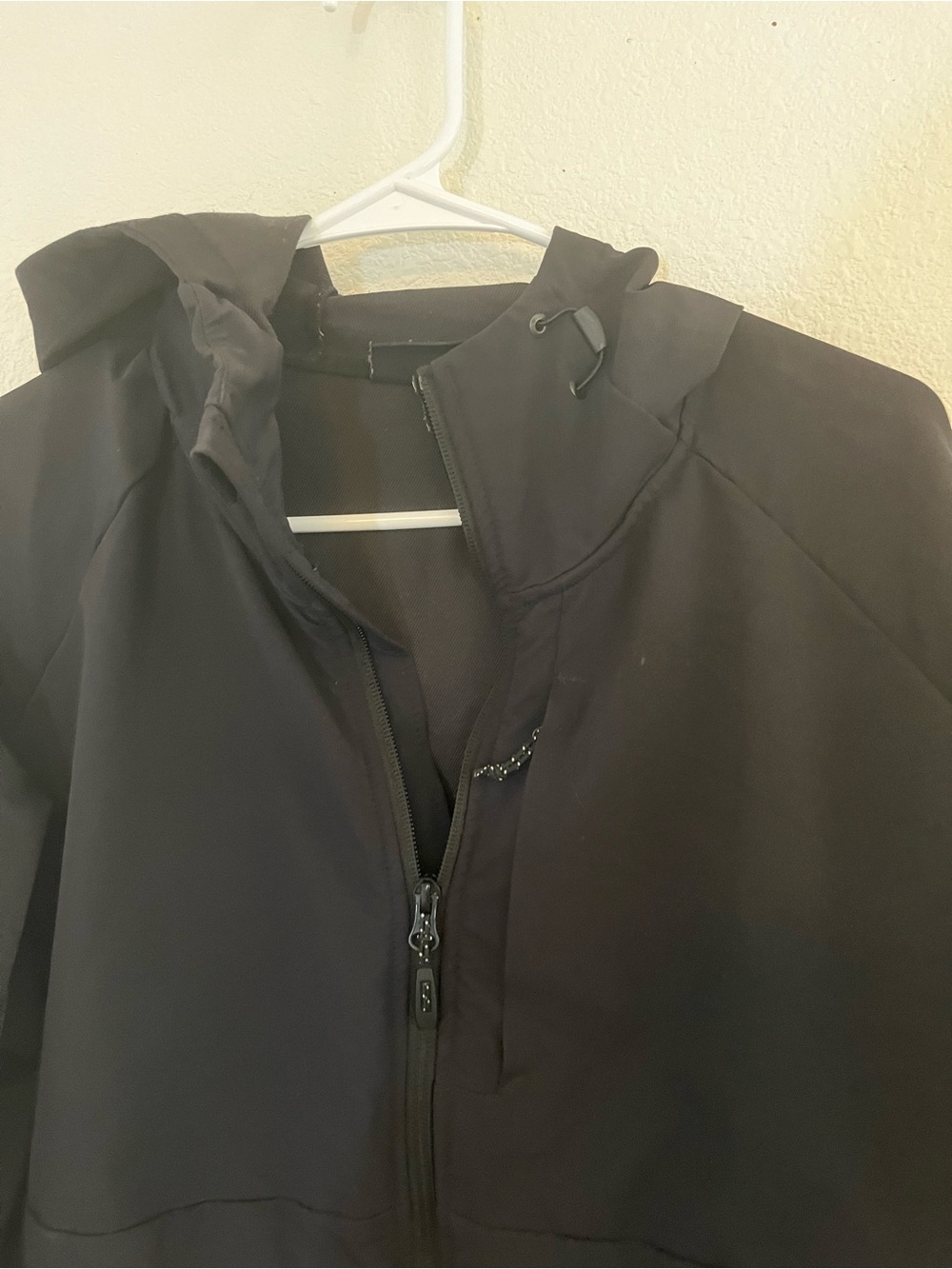 Kirkland Signature Black Hooded Windbreaker Jacket